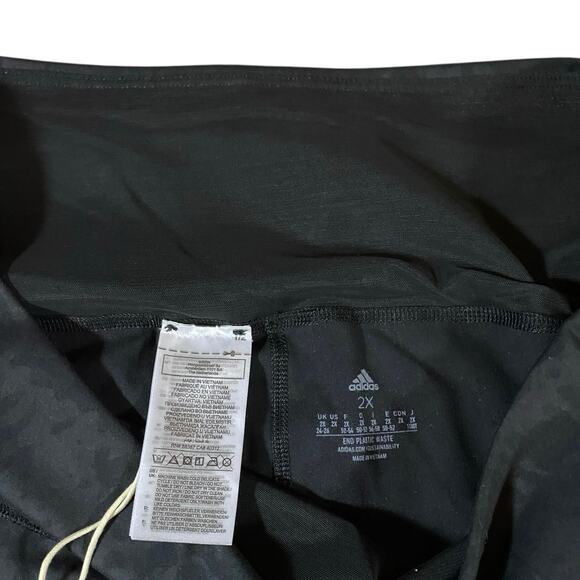 Adidas Honor High Rise 7/8 Leopard Flare Leggings NWT - 2X - Picture 3 of 4